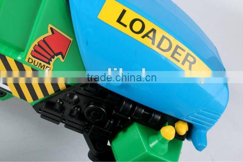 kids fun toys Pedal Tractor with Roll Bar loader and Trailer 413