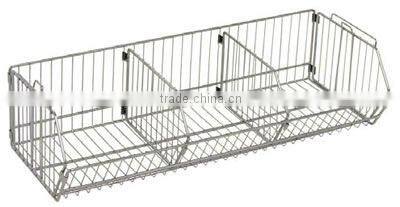 New Style Chrome Basket Unit Gondola Shelving