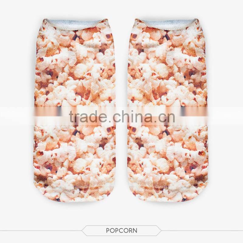 women ankle pug dog puppy high quality 3d digital full print colorful ankle socks sports unisex custom hot sale stretch spandex