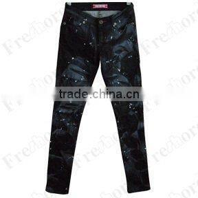 Lady's denim jeans JS-10921# black