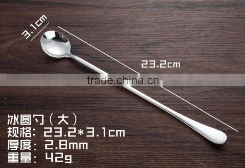 Stainless long handle spoon with mirror polishing Factoy directly in Jieyang