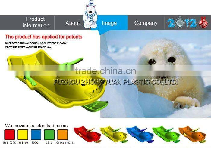 2013 cartoon sea lion outdoor snow glider
