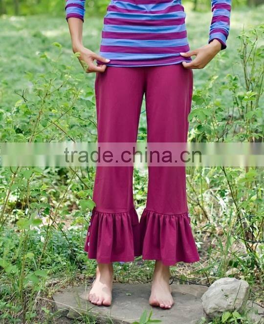 Miss123 Plus Size Yoga waist Women's Formal Capri Pant Suits ruffle pant suit
