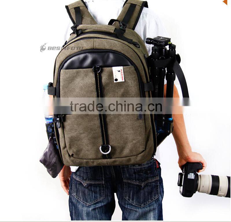 Durable nylon Professional Canvas Photographic camera bag for dslr, slr, laptop