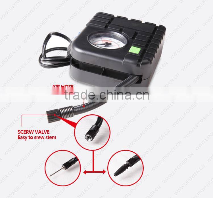 12v mini air compressor tyre inflator air pump fro portable car jump starter