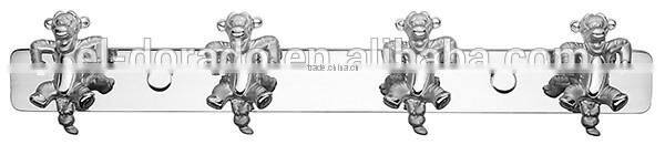 Flexible Decorative Brass Bathroom Accessories Hook Washroom Wall Hook 2202