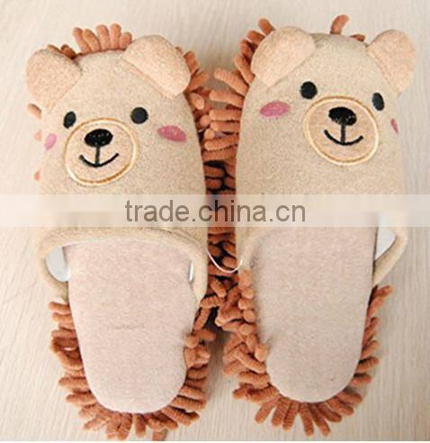 plush lion shape warmth house slippers/cute design plush slippers