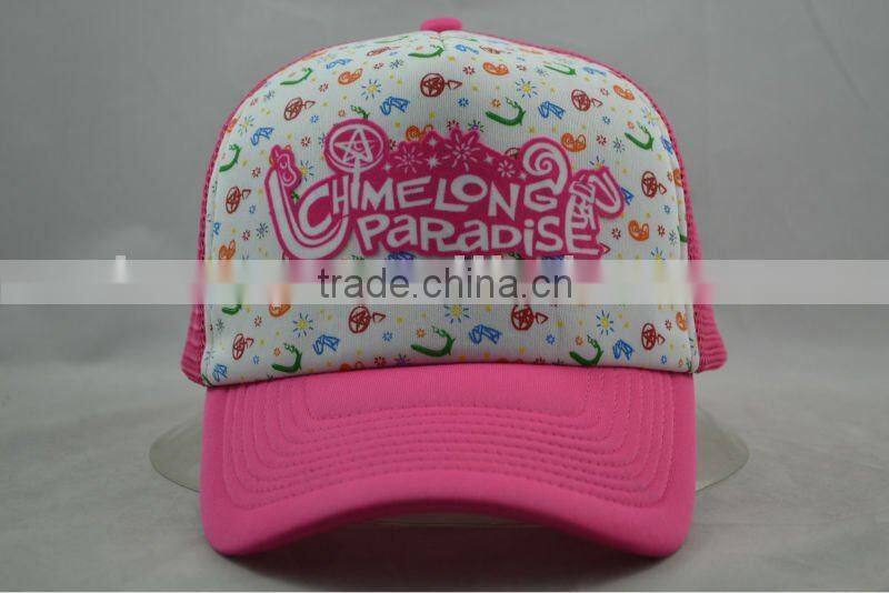 Mesh cap with patch printing