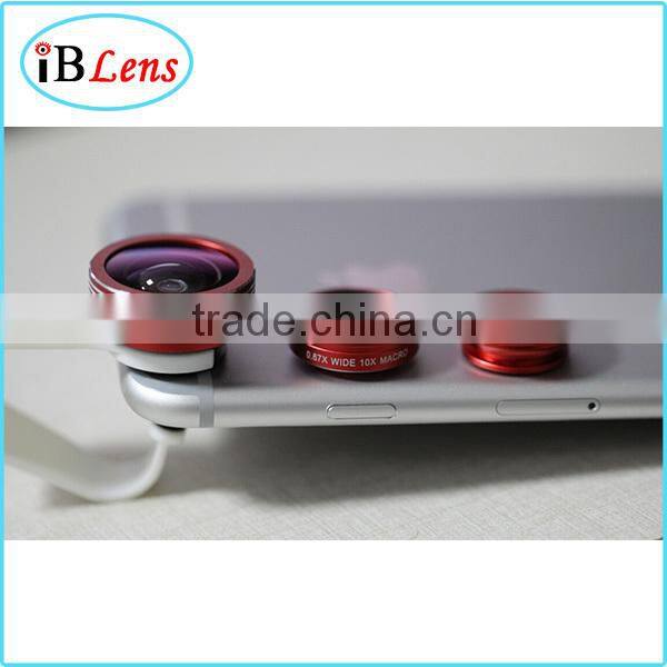 Universal clip Full screen:180degree fisheye 0.67x wide angle 10x macro lens for mobile phone