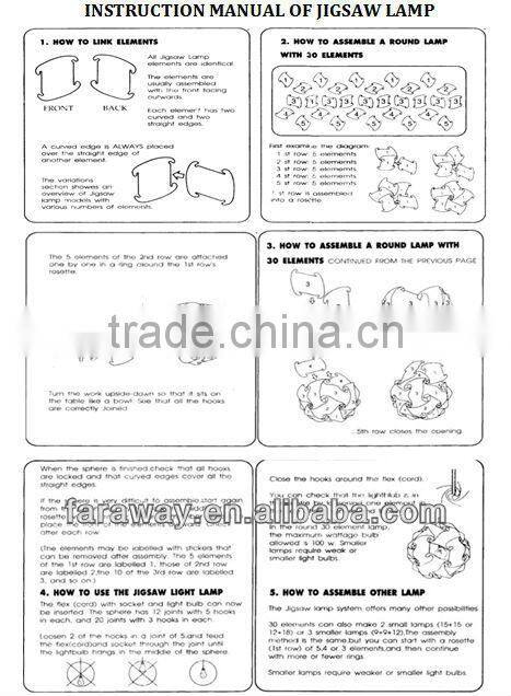 Self-assembling DIY plastic lamp