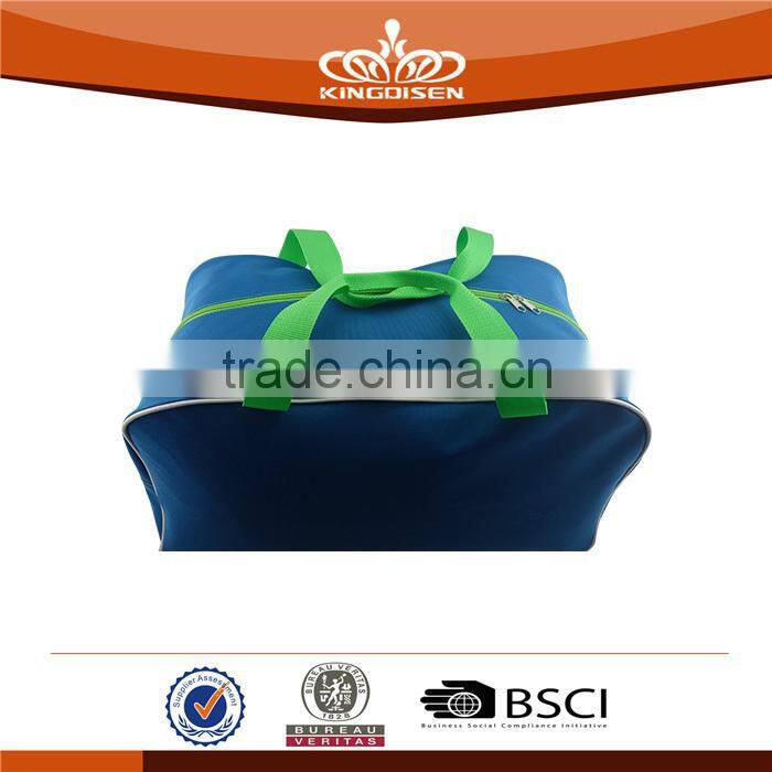 solid blue 600D trolley travle bag