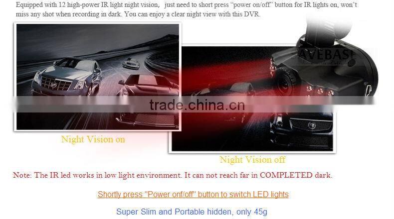 Fantastic travel mate IR G-sensor HD DVR 1080p car black box camera dvr gps