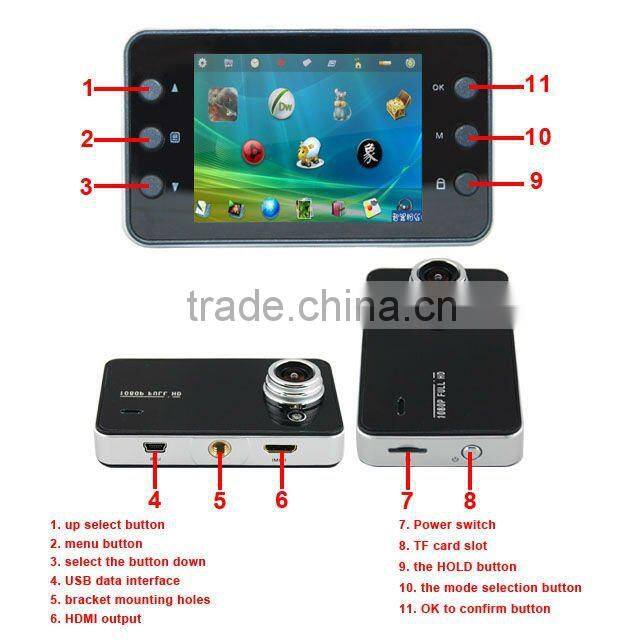 Hot sale 2.7 Inch 5 Mega Pixel car dash cam