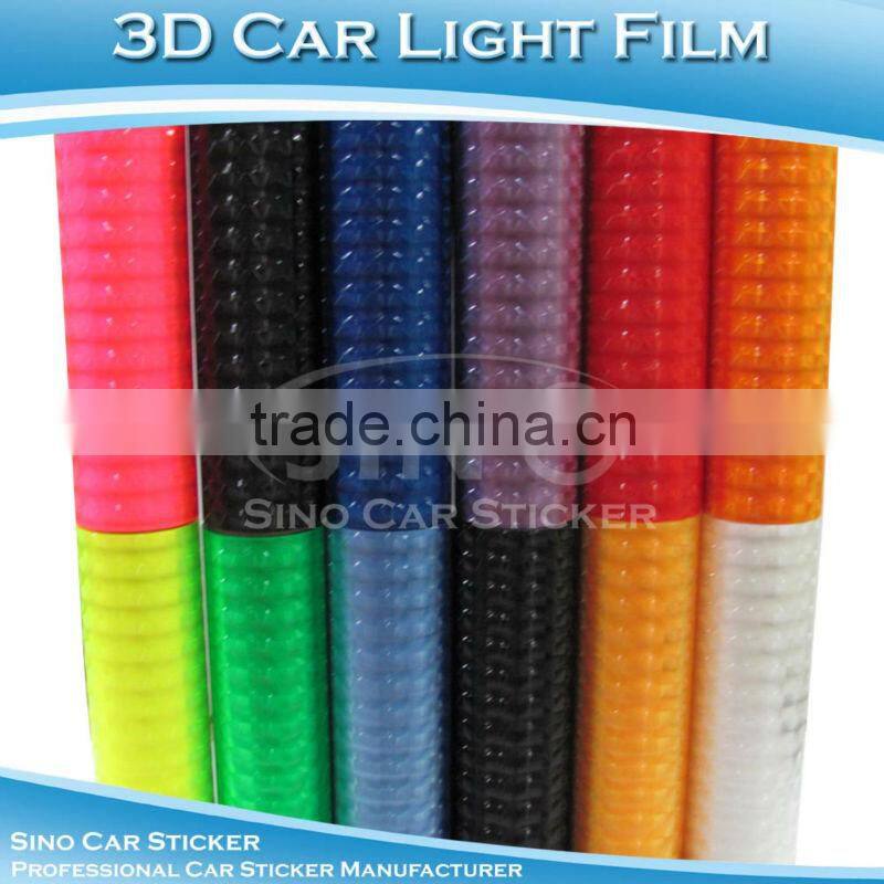 0.3x10m 3D Red Car Film Cat Eyes Car Light Decoration Tint Vinyl