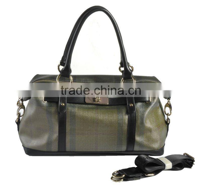 Summer hot! Plaid Printed PU shoulder bags fashion ladies handbags 2012