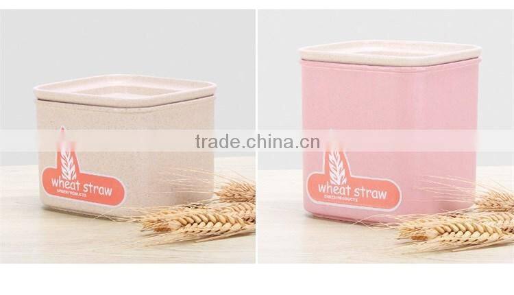 Wheat straw plastic jar/container 550ml/850ml/1650ml