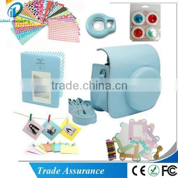 11 in 1 Fujifilm Instax Mini 8 Camera Accessories Bundles Set -Camera Case/ Album/ Selfie Lens/ Close-Up Lens/ Frame