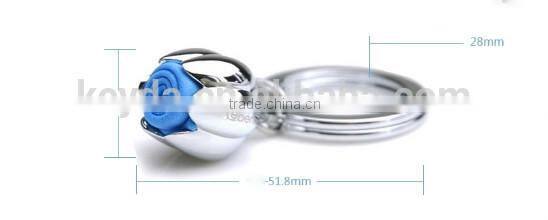 Hot Sales elegent key chains mental key chain perfume flowers custom keychain