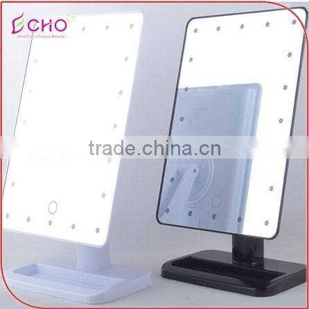 Wholesale and retail beautyful new model cheap modern dressing light table mirror with touch press from china mirror factory