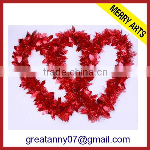 Christmas tree pattern decorated 2015 wholesale tinsel garland