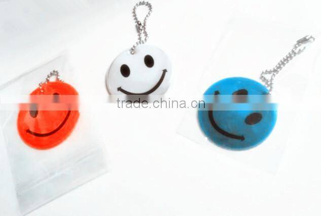 smile face shape soft pvc reflector