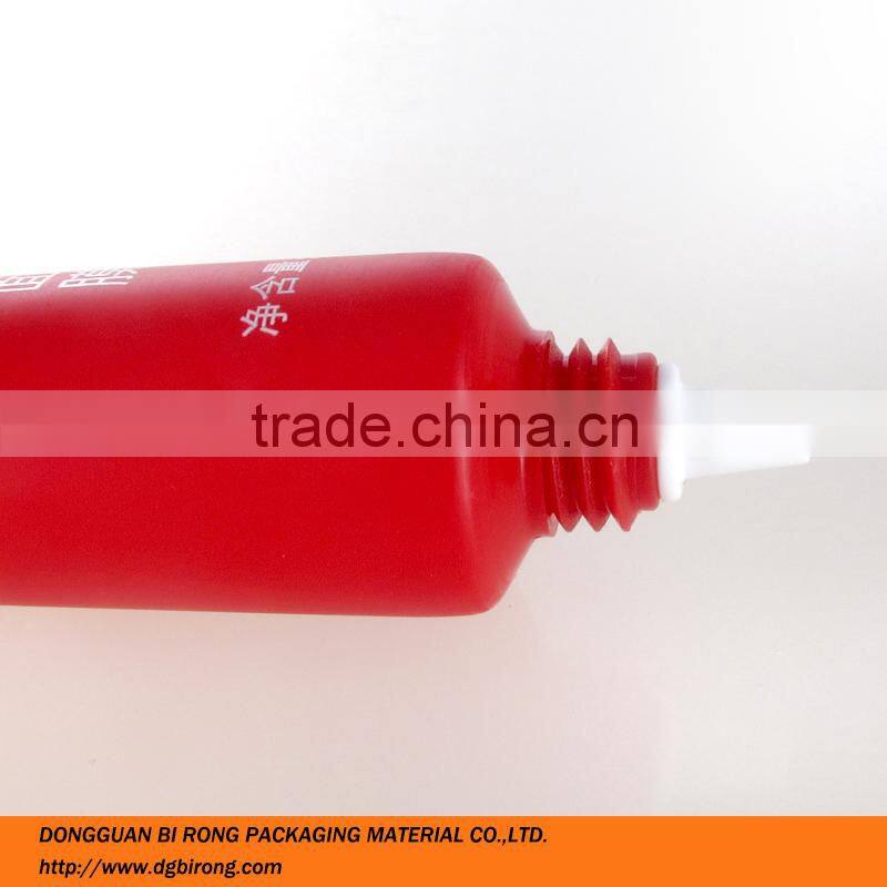 Red Plastic Makeup Container