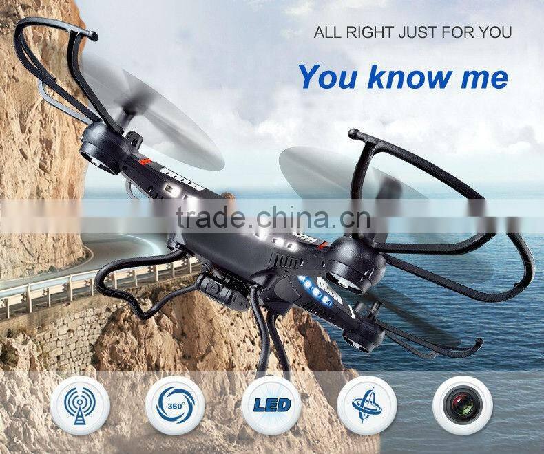 Headless mode drone with camera and LED lights