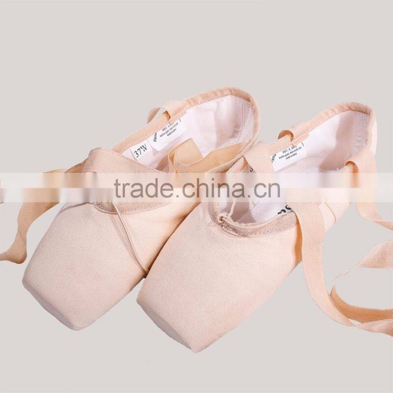 genuine leather outsole soft pointe ballet gym dancing dance shoes for girls kids children woman pink satin canvas toe pads