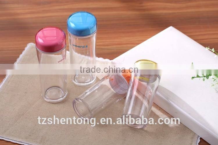 Wide mouth portable bpa free plastic drinking water bottle YB-0201,YB-0202