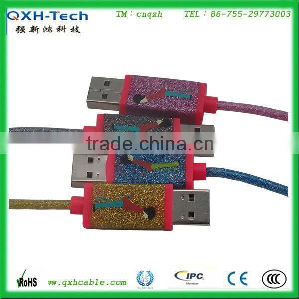 glowing cable carton design glowing charging cable