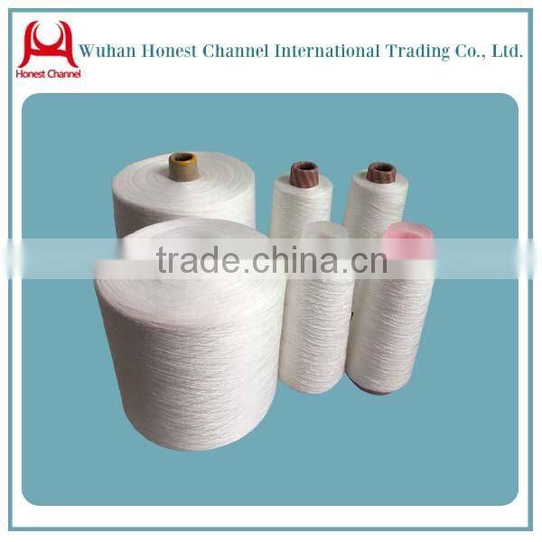 Raw white 30s polyester spun yarn for sewing thread / 100% spun polyester yarn