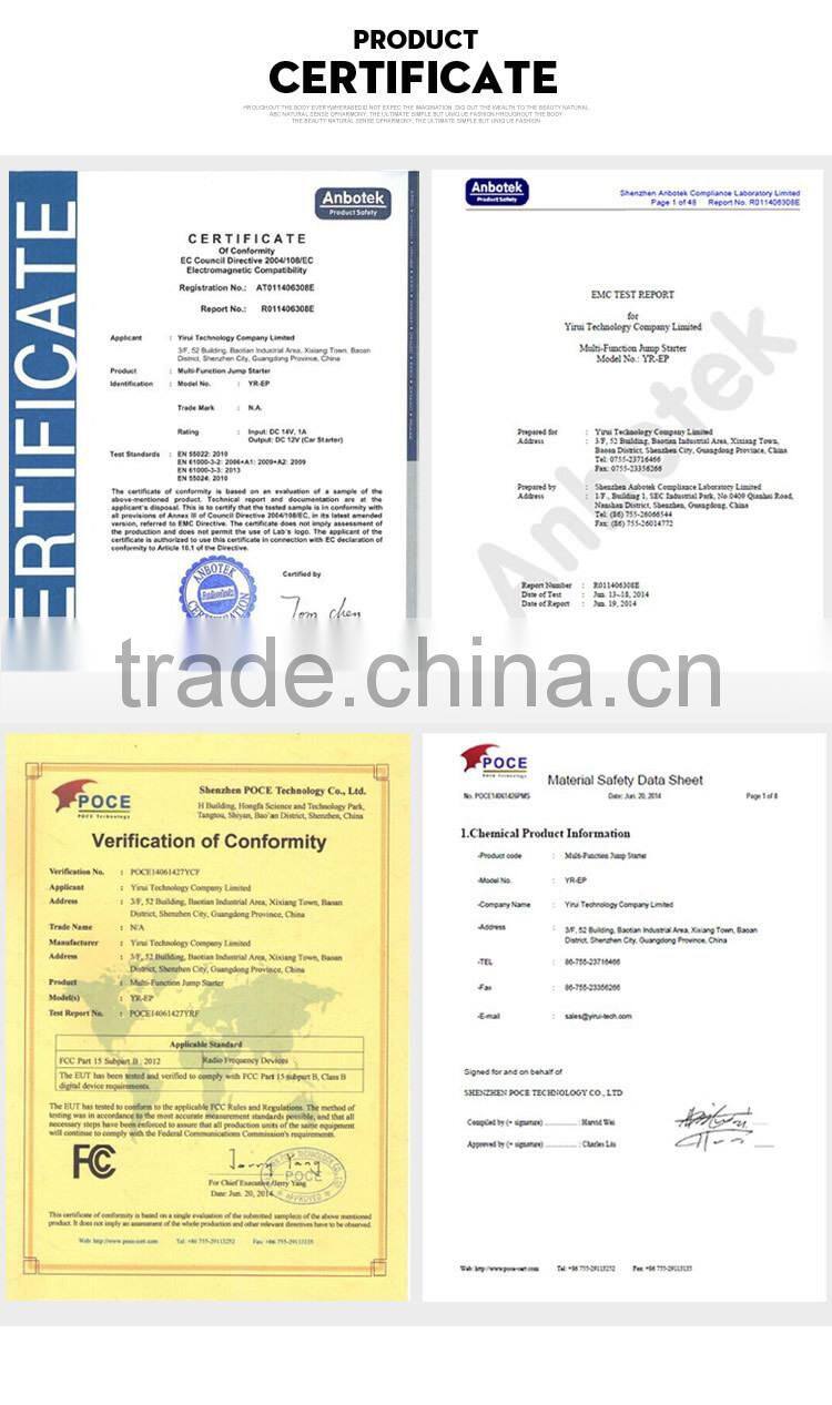 13000mAhLi-Nano Lithium Polymer jump starter for cars multi-function car jump starter