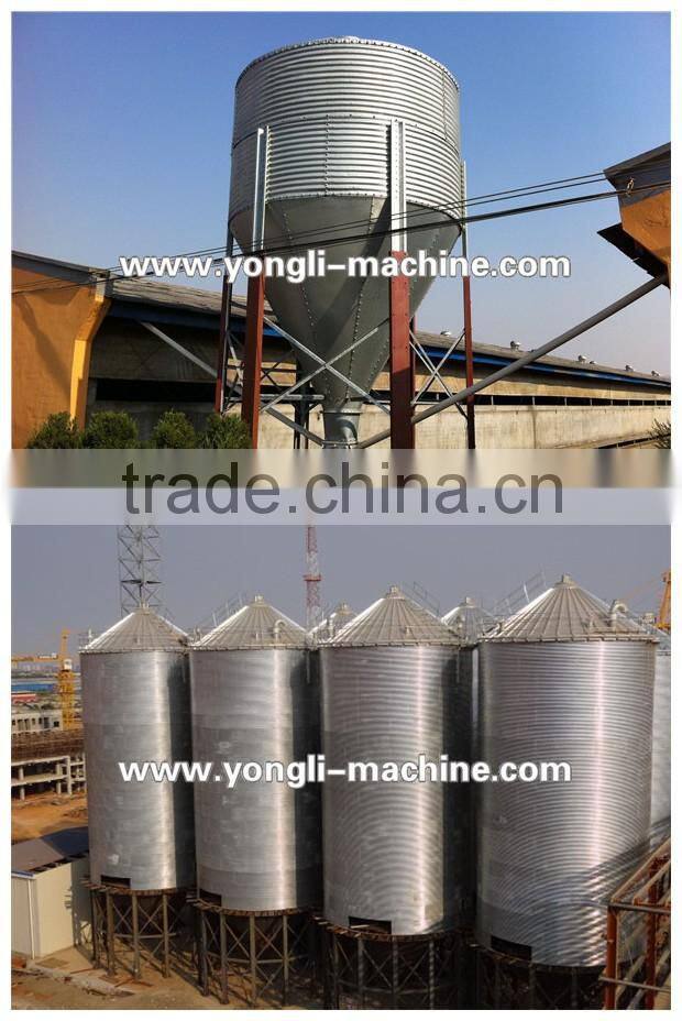 2000 Ton galvanized storage rice corn grain steel silo with conveying system