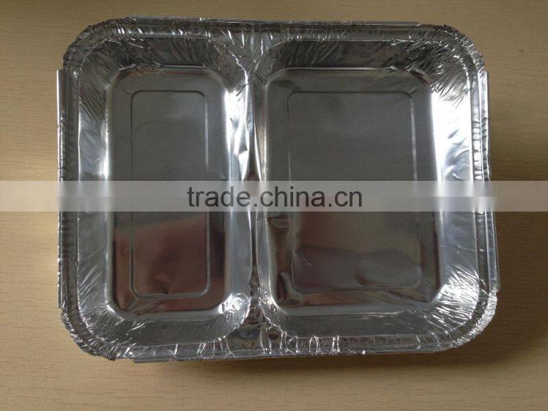 Mutli-compartment aluminum foil container