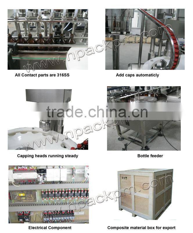 automatic syrup filling and capping machine monoblock