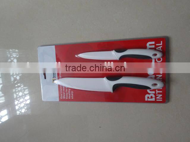 Healthy anti-bacterial Ceramic material White blade Knife Set 4"&6"