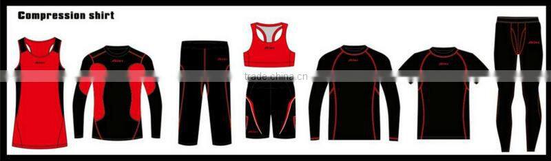 custom 2015 fashion design compression sports/gym/fitness shirt for men