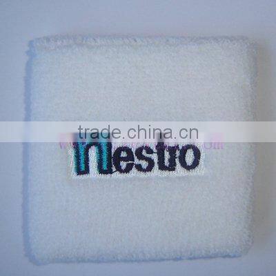terry cotton wristbands with embroidery logo