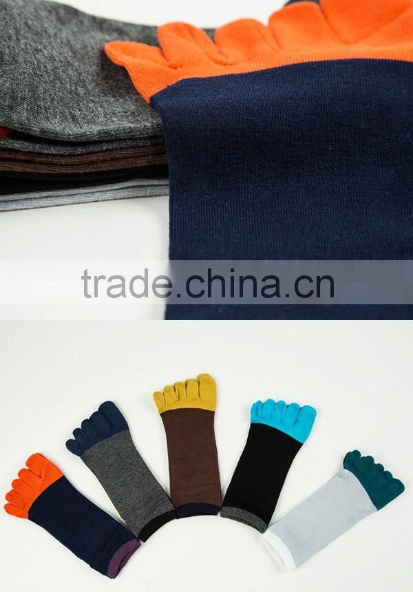 Wholesale winter warm five toe socks coral fleece 5 toe socks new technique seamless print organic cotton socks men toe socks