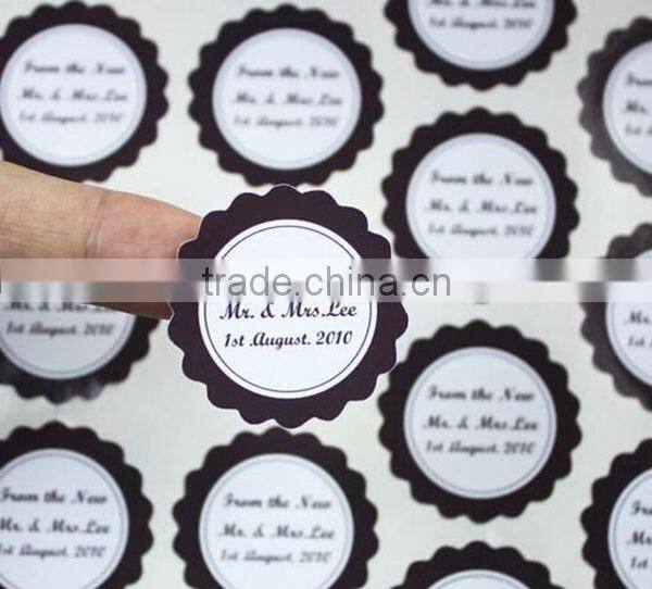 different paper material sticker lablel printing from china