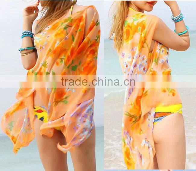 Perfect floral wholesale bikini sarong beach pareo
