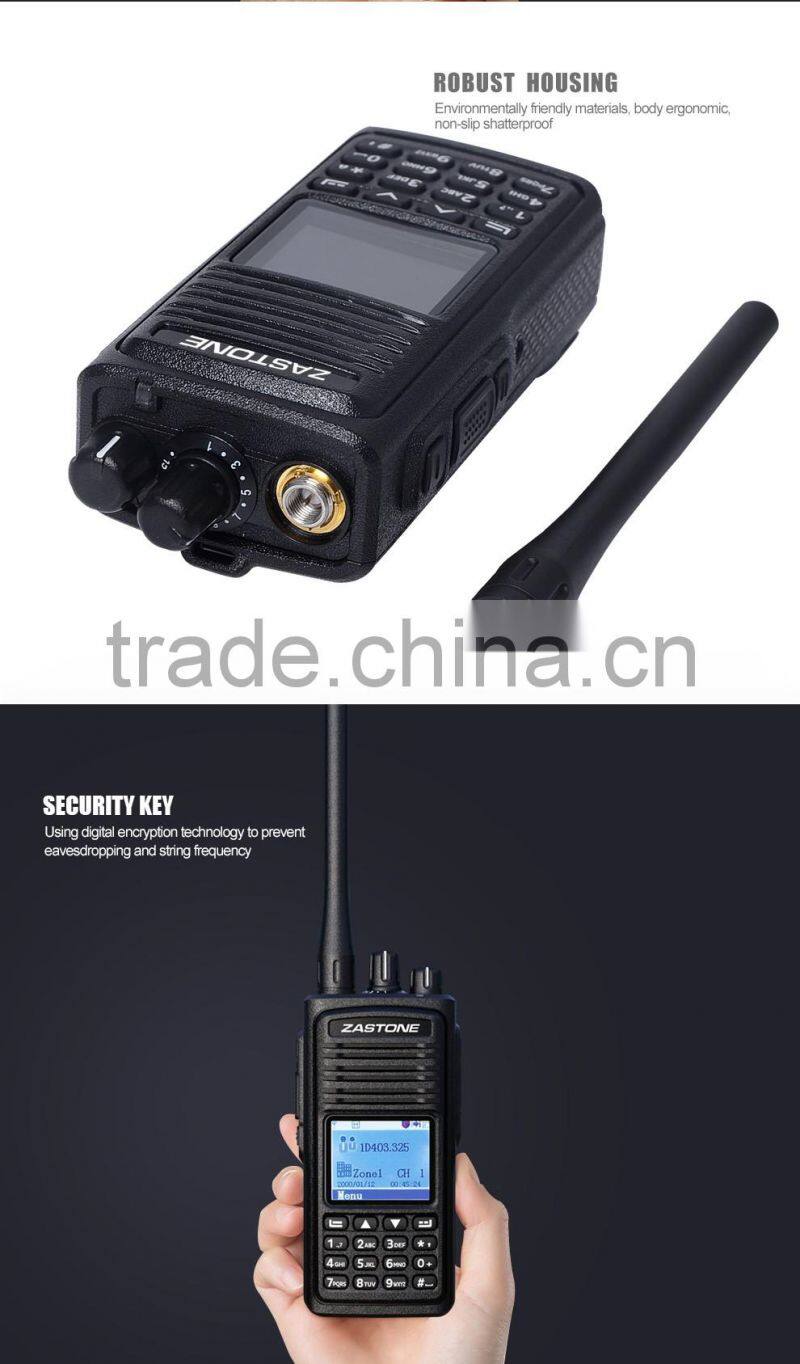 Hot sell talkie walkie ZASTONE D900 DMR digital walky talky long distance compatible with MOTOTRBO