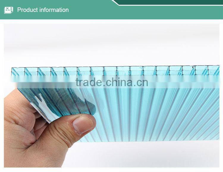 foshan tonon polcyarboante sheet manufacture blue pc hollow panel made in China (TN)