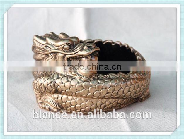 resin golden dragon ashtray ancient dragon statue for ashtray craft