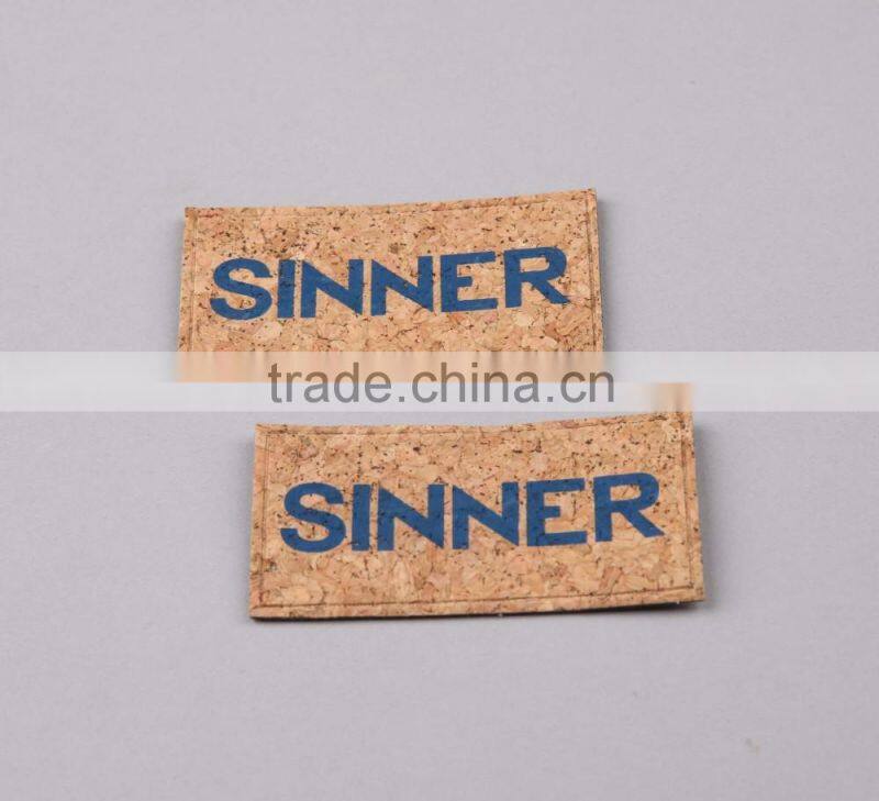 Tree/Cork Pattern Printing Logo Faux Leather Patch