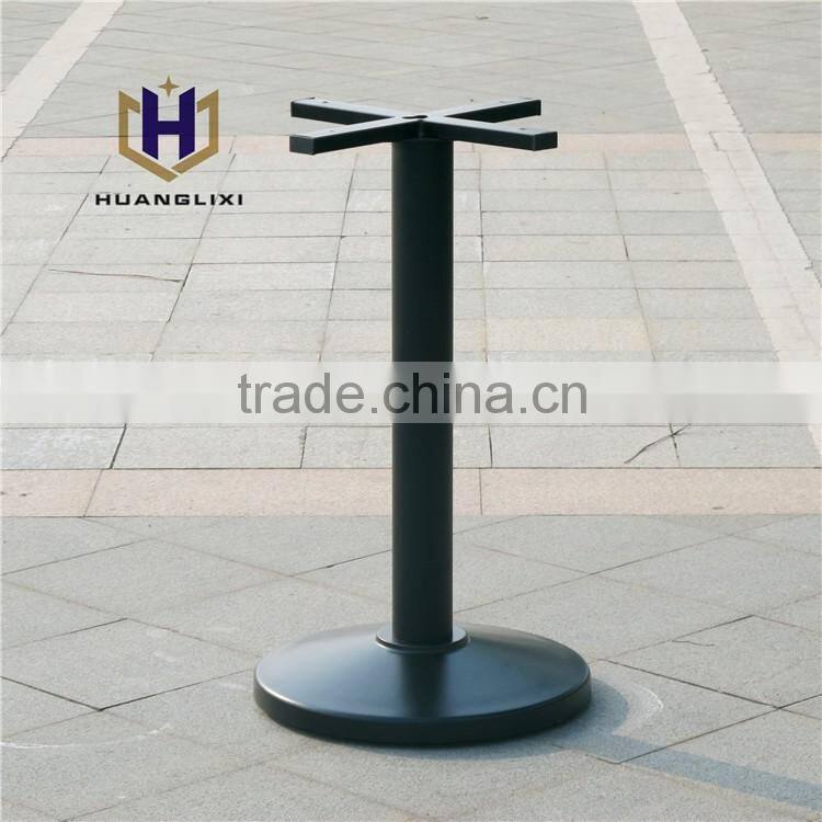 Cost effective composite table frame, composite plastic base, black table feet