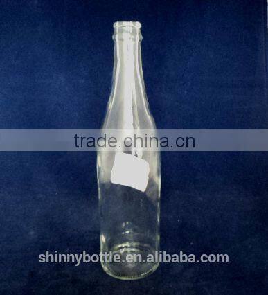 Large volume clear glass bottle for beer, sauces container