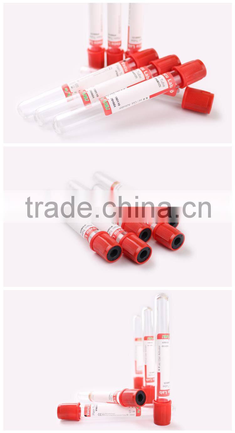 sterile custom glass blood colection clot activator instrument tube , blood clots instrument