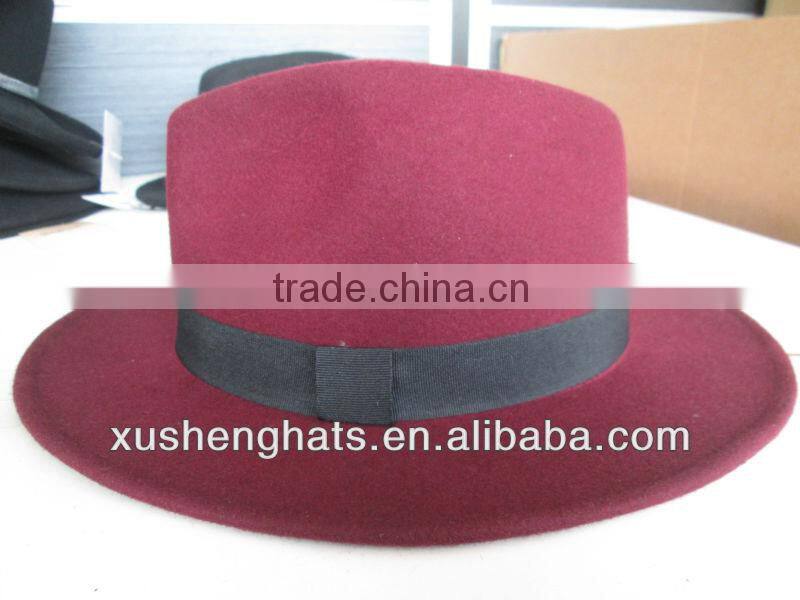 2014 fashion fedora hat with knitted decoration