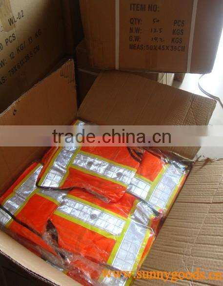 battery powered high quality 16pcs red led lighted safety vest